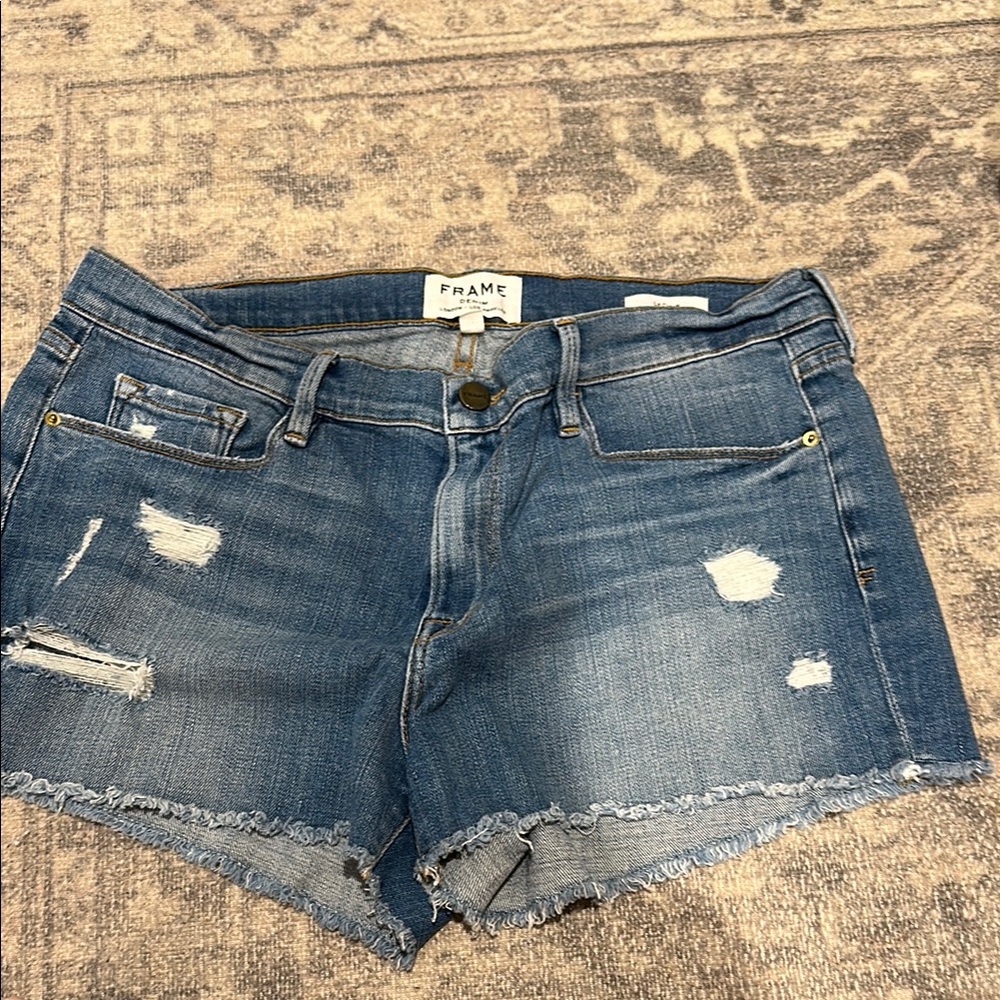 Frame Denim Blue Cutoff Shorts